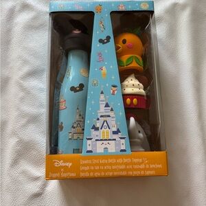 Disney Jerrod Maruyama Castle Water Bottle with Fun Toppers.  New in box.